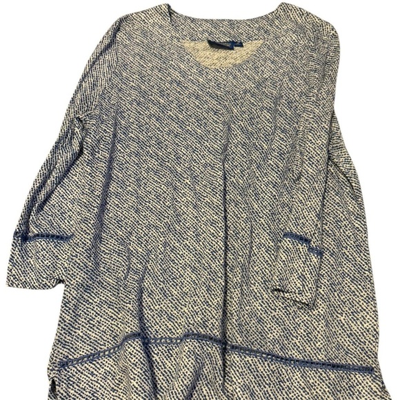 Pendleton Blue and White Knit Blouse - Picture 1 of 7